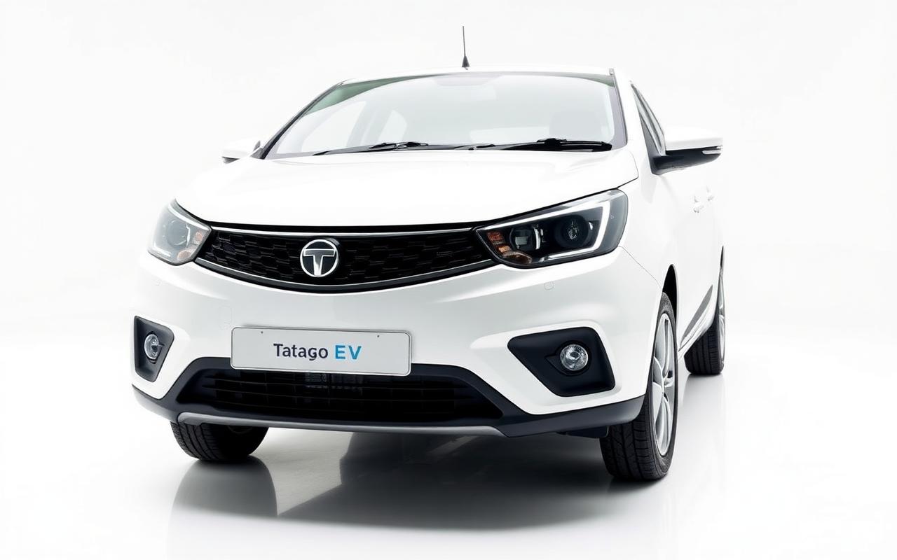 Tata Tiago EV — front three-quarter view